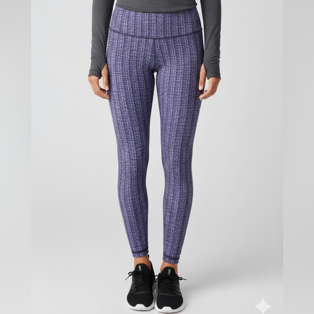 Lululemon Wunder Under Pant Sz 4 *Textured In Ziggy Wee EUC Luon
